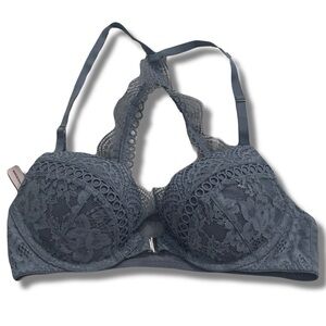 Victoria’s Secret Lace Push-Up Bra – Size 32A | Gray Elegance | Sexy Lingerie |